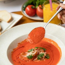 2 Pcs Stainless Steel Large Buffet Serving Spoons Stainless Steel Serving Spoon Silver Serving Spoons with Long Handle for Kitchen Restaurant Banquet （Round Head