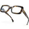 VISOONE Rectangle Blue Light Blocking Glasses Thick Square Frame Computer