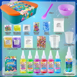 DIY Slime Kit for Girls, Glitter Galaxy Slime Making Kit for Kids
