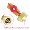 MOFLAME Propane Gas Brass Tee Adapter with 3 Port for