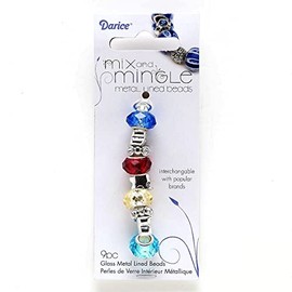 Large Hole Beads - European Charms Set of Beads - Mix and Mingle (9 Piece Autism)