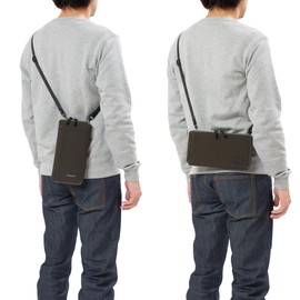 Mustache KXX-4425 Passport Case, Multi Case, Shoulder Included, Men's, Polyester, Khaki