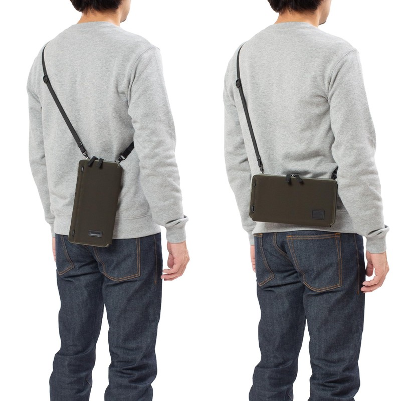 Mustache KXX-4425 Passport Case, Multi Case, Shoulder Included, Men's, Polyester,