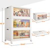 RaybeeFurniture Stackable Storage Containers with Wheels & Lid Large Plastic