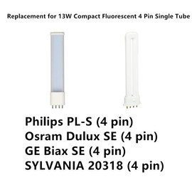 SATZOL 6000K Daylight AC120V 7W 2G7 2GX7 LED Horizontal PL Bulb, 13W 4 Pin Fluorecent CFL Lamp Replacement, Compatiable with The 2G7 and 2GX7 Socket, Energy Saving, Bypass The Ballast