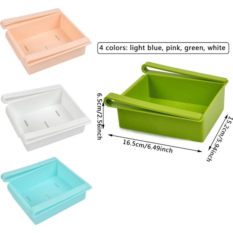 EZONEDEAL Fridge Drawer Organizer, Retractable Drawer Refrigerator Storage Box, Unique
