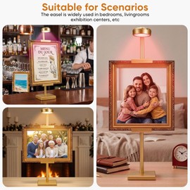 30'' Adjustable Tabletop Easel Stand with Rechargeable 13RGB Poster Light