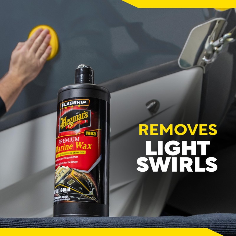 Meguiar’s Flagship Premium Marine Wax, M6332, Easy-to-Use Boat Polish and