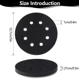 4 PCS Upgraded Foam Sanding Pads, Polierschwamm for Orbital Sander 125mm 8 Holes Soft Sponge Interface Pad Sponge Polishing Buffing Pad Discs for Drill Orbital Sander Pads Impact Resistant Low Noise