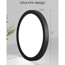 Zemty LED Flush Mount Ceiling Light Fixtures - 7 Inch LED Kitchen Light 3000k/4500k/6000K 3 Color Temperatures Selectable for Hallway Bathroom Pantry Dining Room