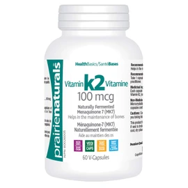 Prairie Naturals Vitamin k2 mk-7 100mcg vcaps, 60 Count