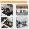 Silicone Coffee Mat,16''x24'' Coffee Bar Mat with Detachable Dish Drying