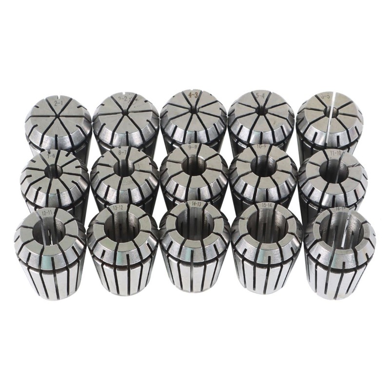 raseparter 15Pcs ER25 Spring Collet Set, Router Machine Collet Set