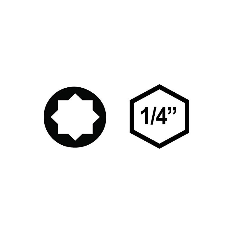 8 Point Star Bit. VEGA Double Square #2 Professional Grade