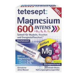 테테셉트 tetesept 마그네슘 600 인텐스 스틱 20개 36g tetesept Magnesium 600 Intense Sticks 20 pieces 36g