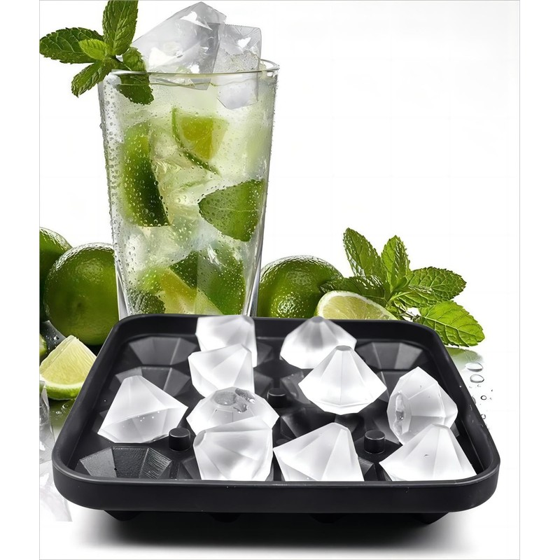 Gwindrise Tiny Diamond Ice Molds Fun Shapes, Silicone Mini Diamond-Shaped