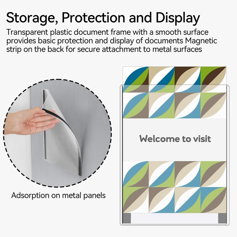 Nufiwra 15 Pcs 8 1/2'' x 11'' Rigid Magnetic Sign