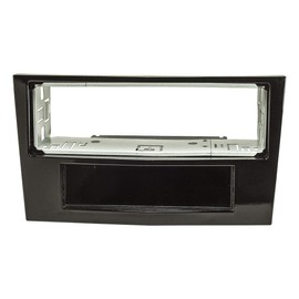 tomzz Audio 2439-168 Radio Fascia Metal Slot Compatible with Opel Corsa D Astra H Zafira B Piano Black