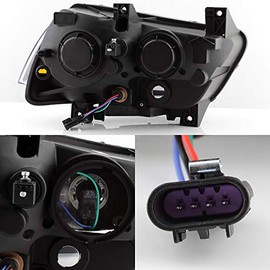 AKKON - For 11-14 Dodge Charger Chrome Clear Headlights Front Lamps Direct Replacement Pair Left + Right