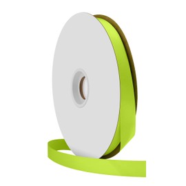 Offray Berwick 5/8" Single Face Satin Ribbon, New Chartreuse Green, 100 Yds