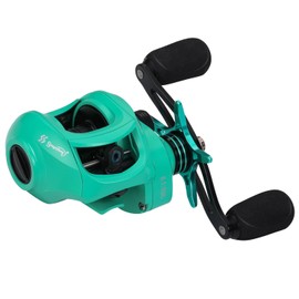 Sougayilang Baitcasting Fishing Reel with 9 + 1 Anti-Reverse Ball Bearings, 8.1:1 High-Speed Gear Ratio Casting Reel-Turquoisee-Right