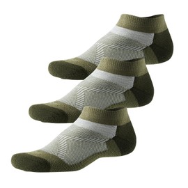 WANDER Breathable Running Ankle Socks 3 Pairs Merino Wool Cushioned Compression Support Thermal Low Cut Athletic Socks