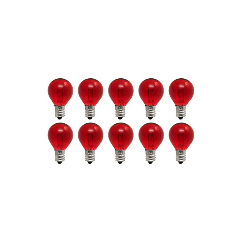 CEC Industries #5G9 1/2/120V/TR (Red) Bulbs, 120 V, 5 W,