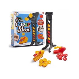 4 To Score Tower Shot Fast-Paced Catapult Aim Game Family Fun 2 Player 5+ Gift - Fastest to Shoot 4 Wins!