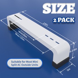 Wintcomfort Mini Split Ground Stand, Heavy Duty Ground Stand AC Support Bracket for Mini Split Air Conditioners 9,000-30,000 BTU, Support Bracket for Heat Pump System& HVAC, Universal Condenser