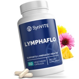 LymphaFlo - Lymphatic Drainage Supplement - Lymph System Support - with Bromelain, Echinacea, Dandelion, Rutin, Burdock, Lemon Powder, Kelp & More - Vegan, Gluten Free, Dairy Free - 60 Capsules