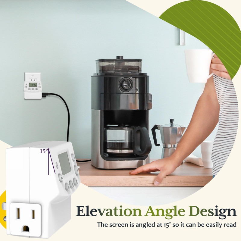 TG Heavy Duty Programmable Plug-in Digital Timer for Electrical Outlets,