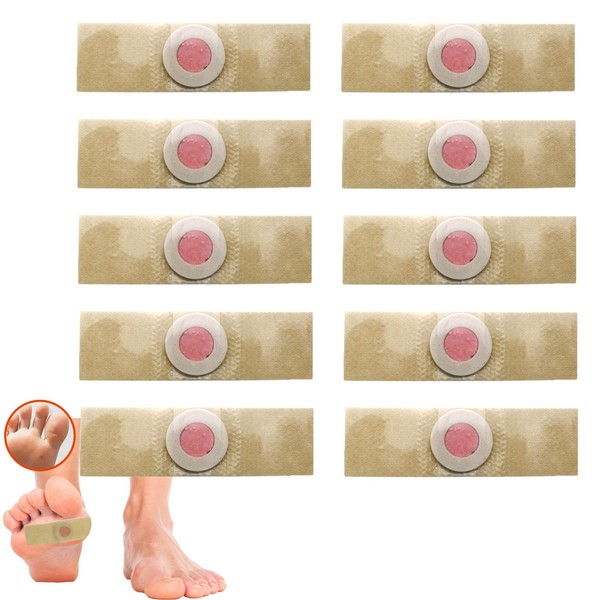Corn Remover Pads 10 Pcs Corn Plasters,Corn Removal Wart Remover Plasters for Feet,Corn Patch for Feet,Toe,Hand Anti Friction Reduce Foot and Heel Pain