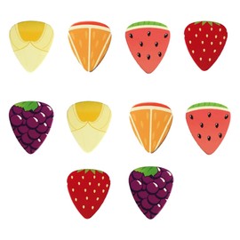 Pack of 10 Fruit Pattern Guitar Picks for Acoustic Guitar, Electric Guitar, Ukulele, Guitar Picks