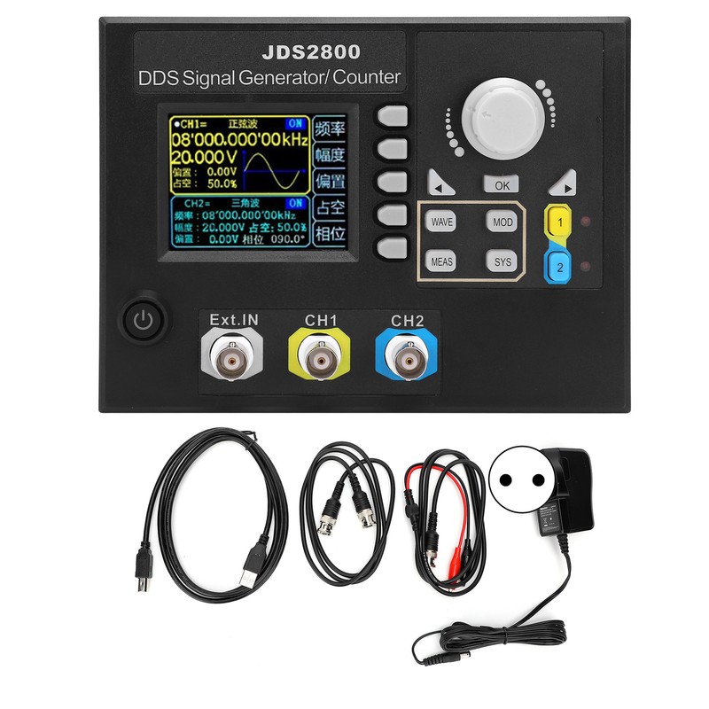 JDS2800-15MHz Function Signal Generator 2.4in LCD DDS Dual Channel Signal