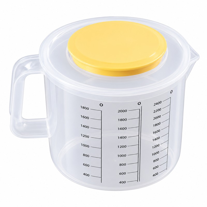 2.5L Measuring Mixing Bowl with Lid for Baking – Transparent