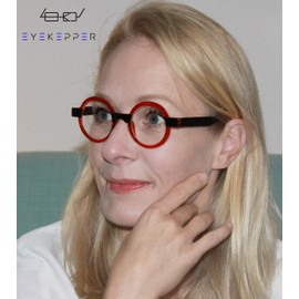 Eyekepper Round Reading Glasses for Women Retro Readers Eyeglasses - Blue +4.00