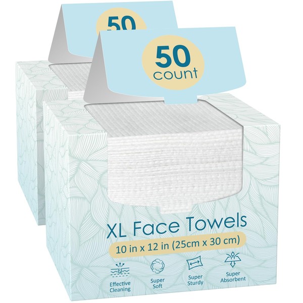 Fygrip 100 Count (2 Box) XL Disposable Face Towels 10”