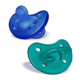 Chicco PhysioForma Chupón ortodóntico para bebés de 16-24 meses, 100% silicona suave, libre de BPA y con soporte para la respiración, paquete de 2 con