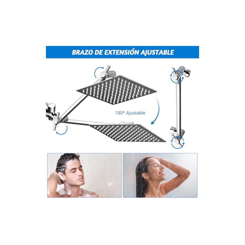 INGEQUIS Combo de Regaderas para Baño de Lluvia de Alta