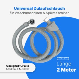 Bomann® Aquastop Water Hose for Dishwasher and Washing Machine | 2 m Washing Machine Hose | 3/4 Inch | Inlet Hose Washing Machine & Dishwasher with Water Stop | Washing Machine Connection 2 m