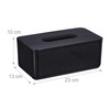 Relaxdays Tissue Box with Lid for Bathroom, Tissue Box, Modern