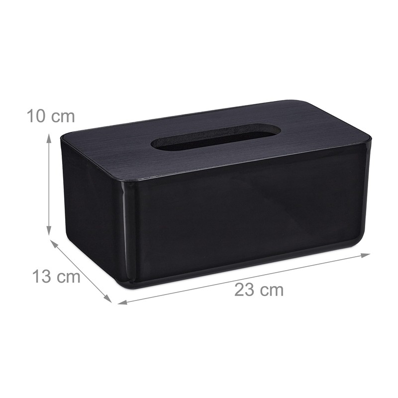 Relaxdays Tissue Box with Lid for Bathroom, Tissue Box, Modern
