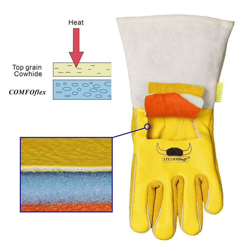 Weldas® STEERSOtuff® top grain cowhide general purpose welding and material