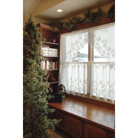 Heritage Lace Woodland 68-Inch Wide by 40-Inch Drop Swag Pair, White