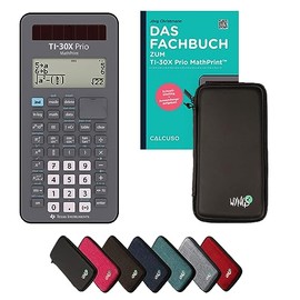 TI-30X Prio MathPrint with Protective Case Black & Book (80 Pages, DIN A5) - Scientific Calculator - Smart Set