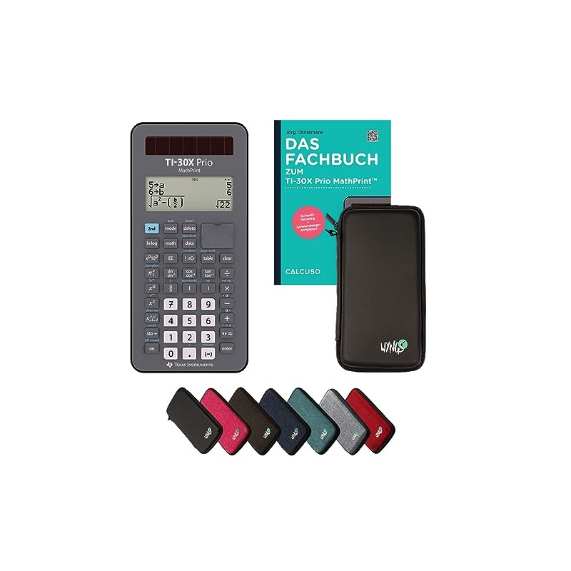 TI-30X Prio MathPrint with Protective Case Black & Book (80