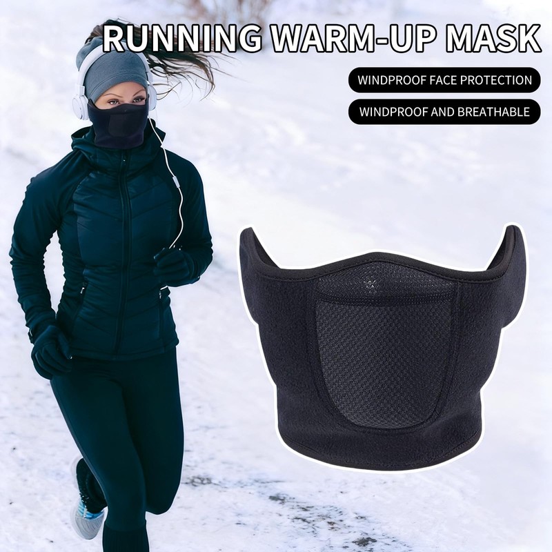EMTPJAL Winter Half Face Mask, Windproof Thermal Ski Mask with