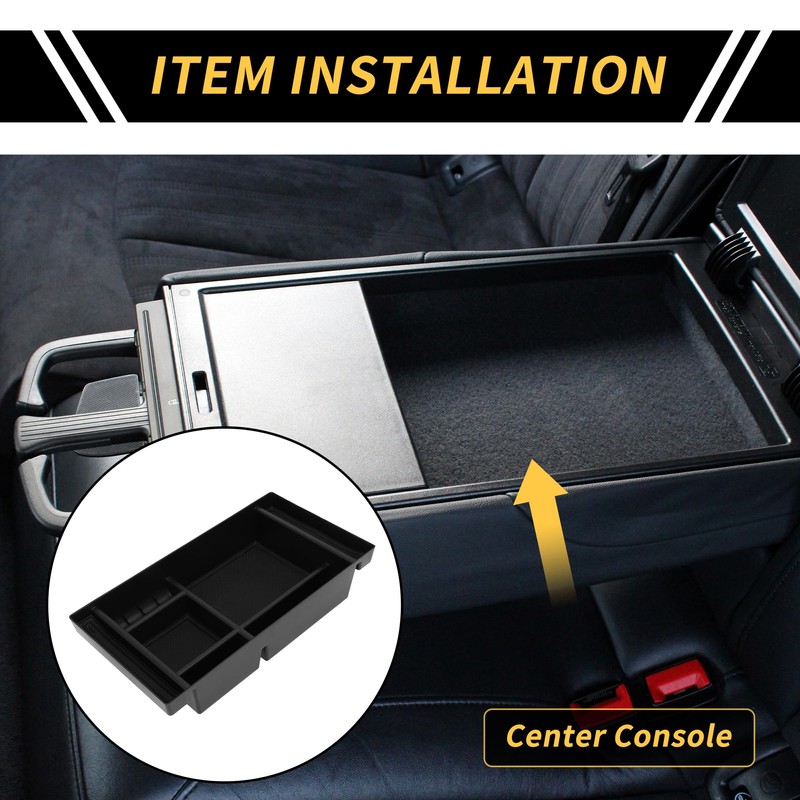 REPAIROCK Full Center Console Organizer Tray for Chevy Silverado for