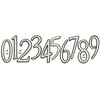 Hy-Ko 4” Classic Black Reflective Plastic House Number, Modern Raised