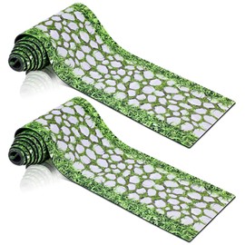 Jetec 2 Pcs Christmas Village Accessories Christmas Brick Snow Road Village Street Mat Decorations Snow Brick Mat for Home Garden Landscape, 4.7 x 47.2 Inch (Classic Style)